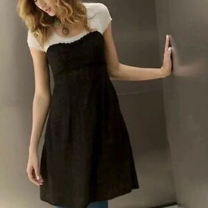 Moth Pointelle Faux Strapless Sweater Dress